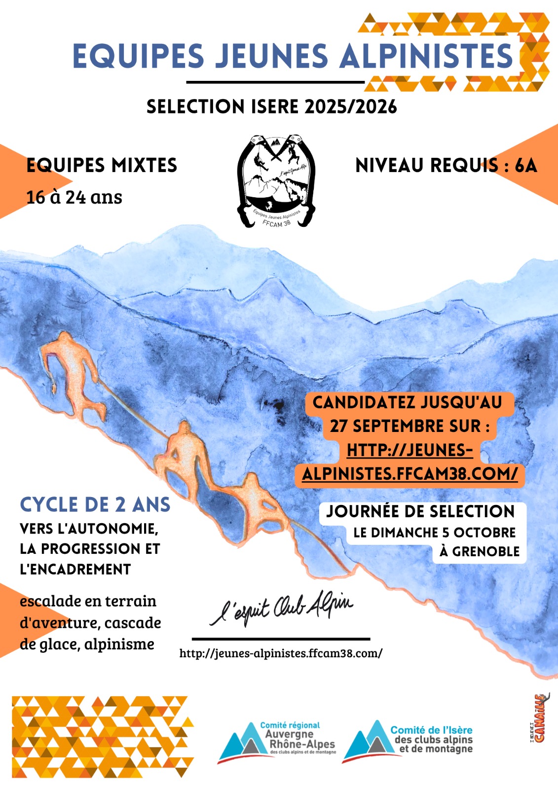 Équipes jeunes alpinistes Isère, sélection 2025/2026