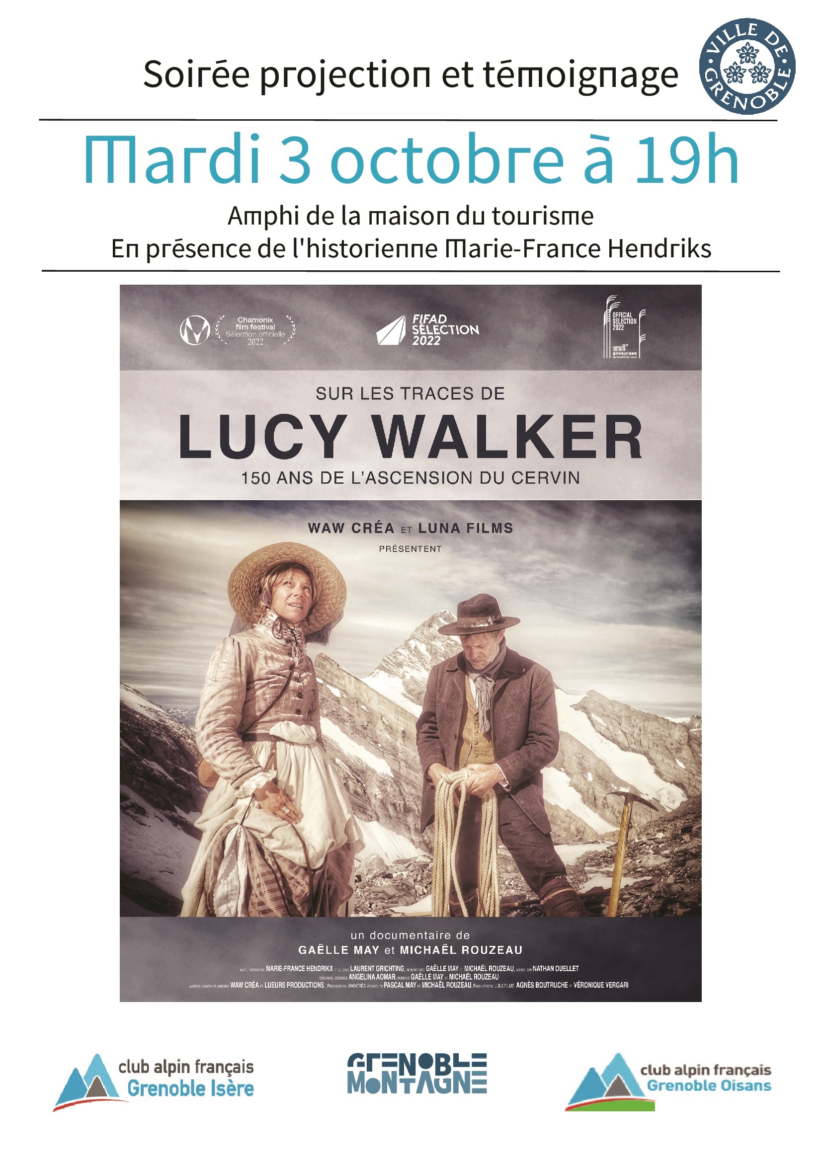 Soirée cinéma : 3 0ctobre 19h. Sur les traces de Lucy Walker