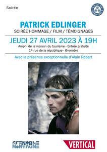 Soirée hommage Patrick Edlinger jeudi 27 avril 2023