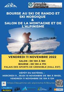 Bourse et le salon du ski de rando organisés par le DSA (Dauphiné Ski Alpinisme)