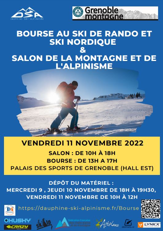 Bourse et le salon du ski de rando organisés par le DSA (Dauphiné Ski Alpinisme)