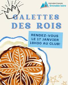 Vendredi 17/01/2025 à 18H30, partageons un moment ensemble et venez déguster la galette au club!