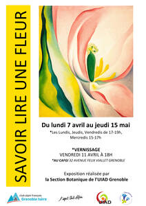 Exposition à venir du lundi 7 avril au jeudi 15 mai et Vernissage le vendredi 11 avril à 18h-20h