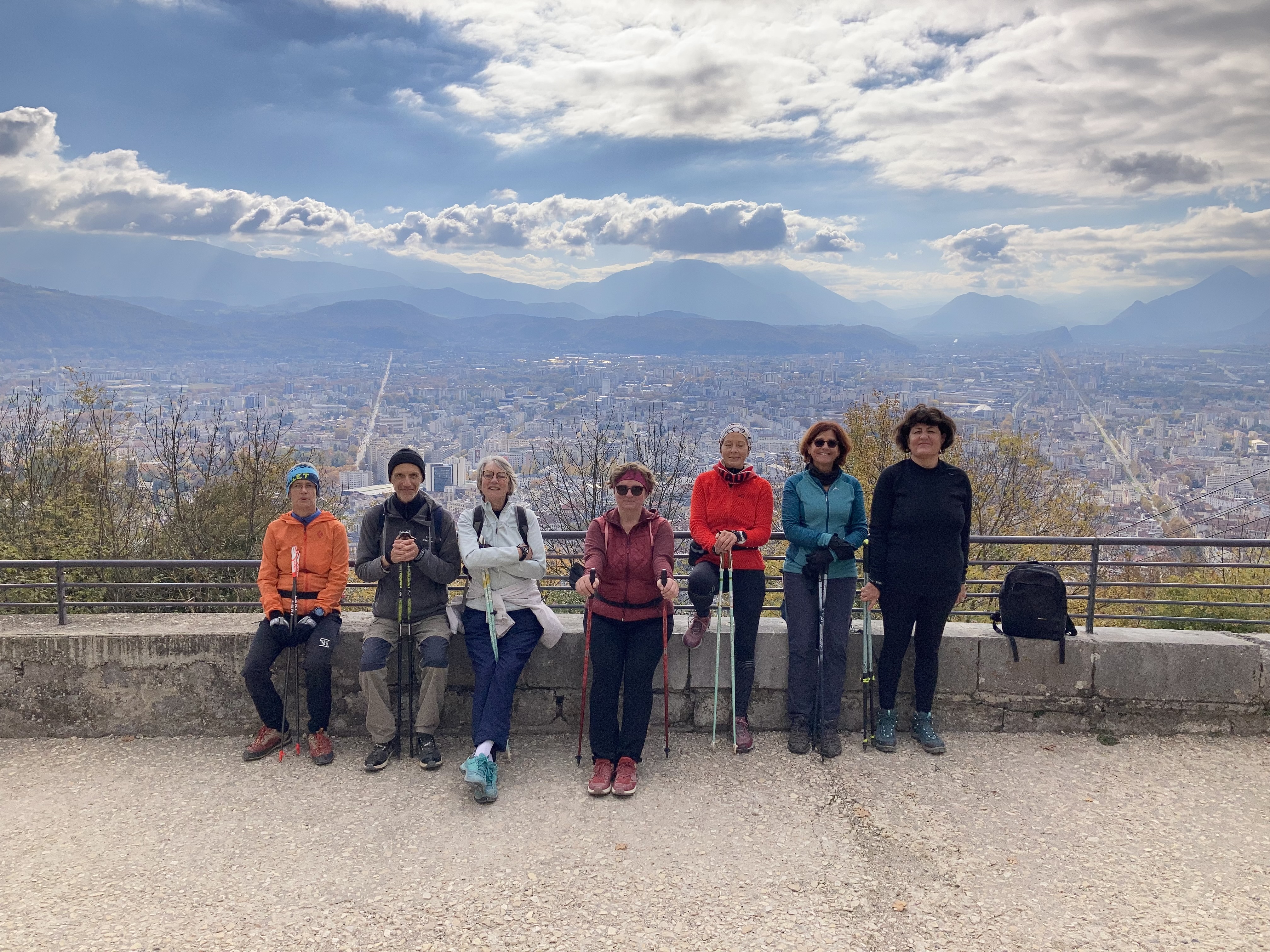 La marche nordique à La Bastille et au Mont Jalla