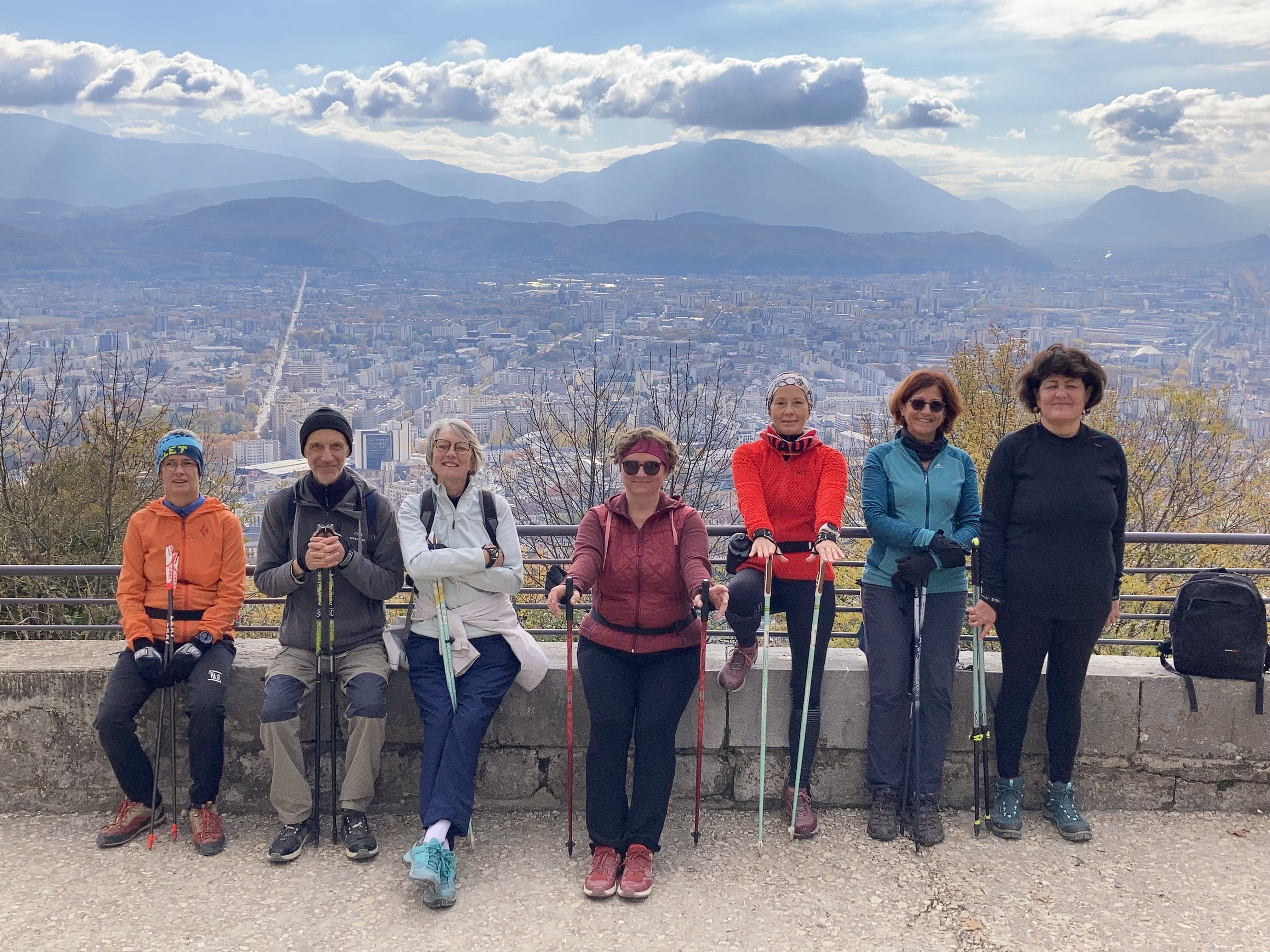 La marche nordique à La Bastille et au Mont Jalla