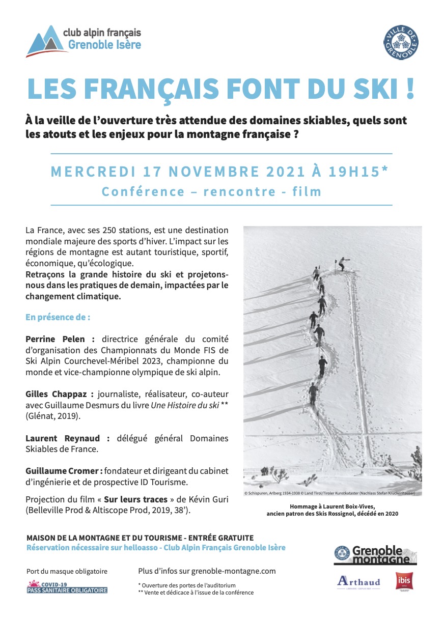 Soirée-conférence-film "Les français font du ski" 17/11/2021